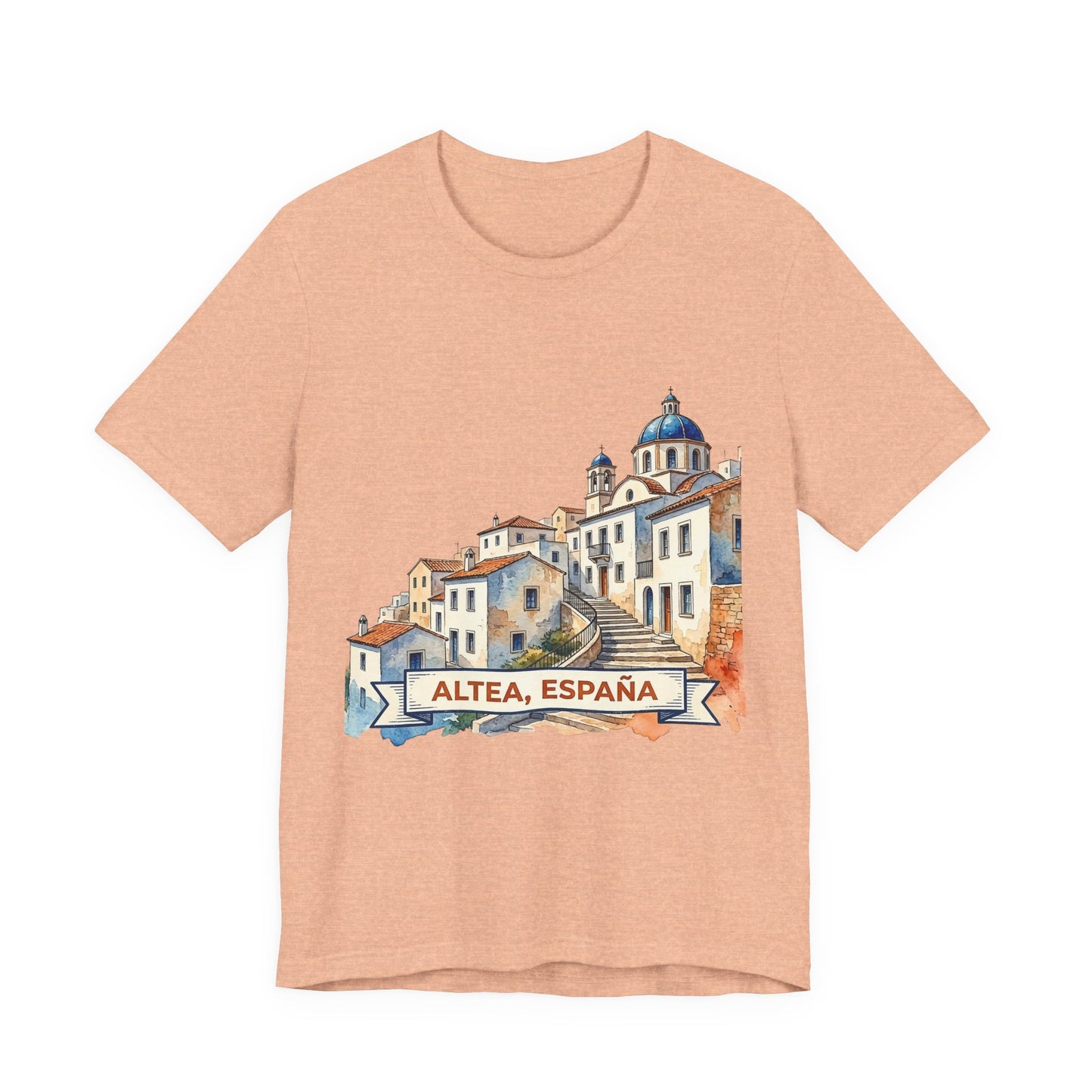 Altea España Travel Tee — Watercolor Mediterranean Village T-Shirt