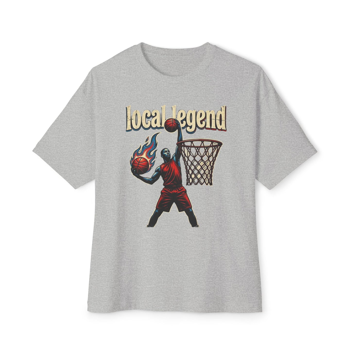 Local Legend Basketball Tee — Flaming Dunk Graphic Shirt