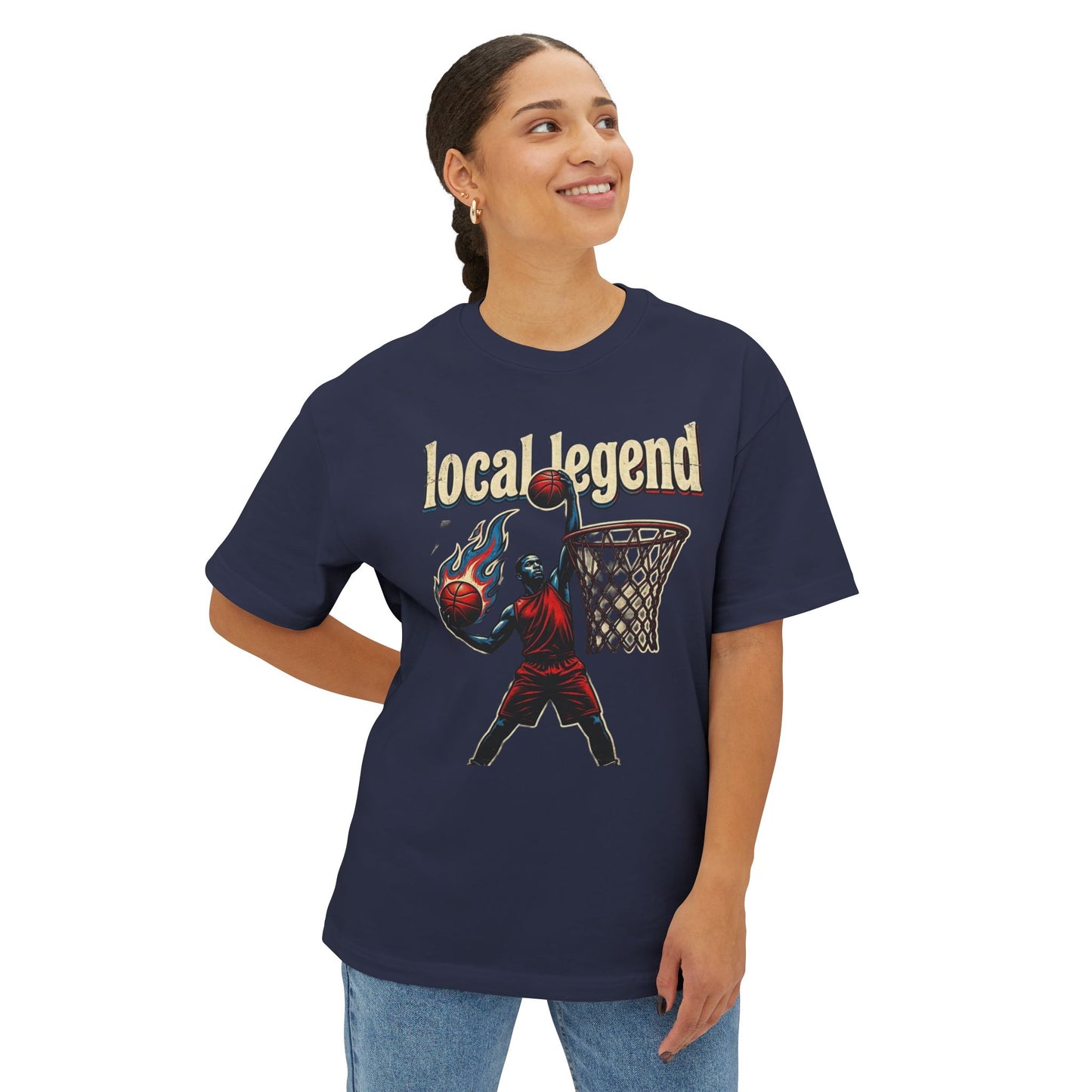 Local Legend Basketball Tee — Flaming Dunk Graphic Shirt