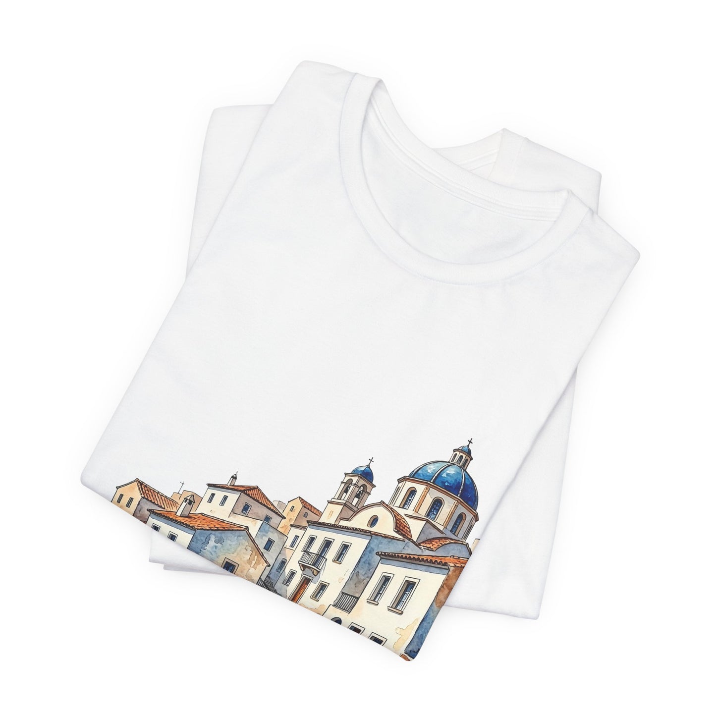 Altea España Travel Tee — Watercolor Mediterranean Village T-Shirt