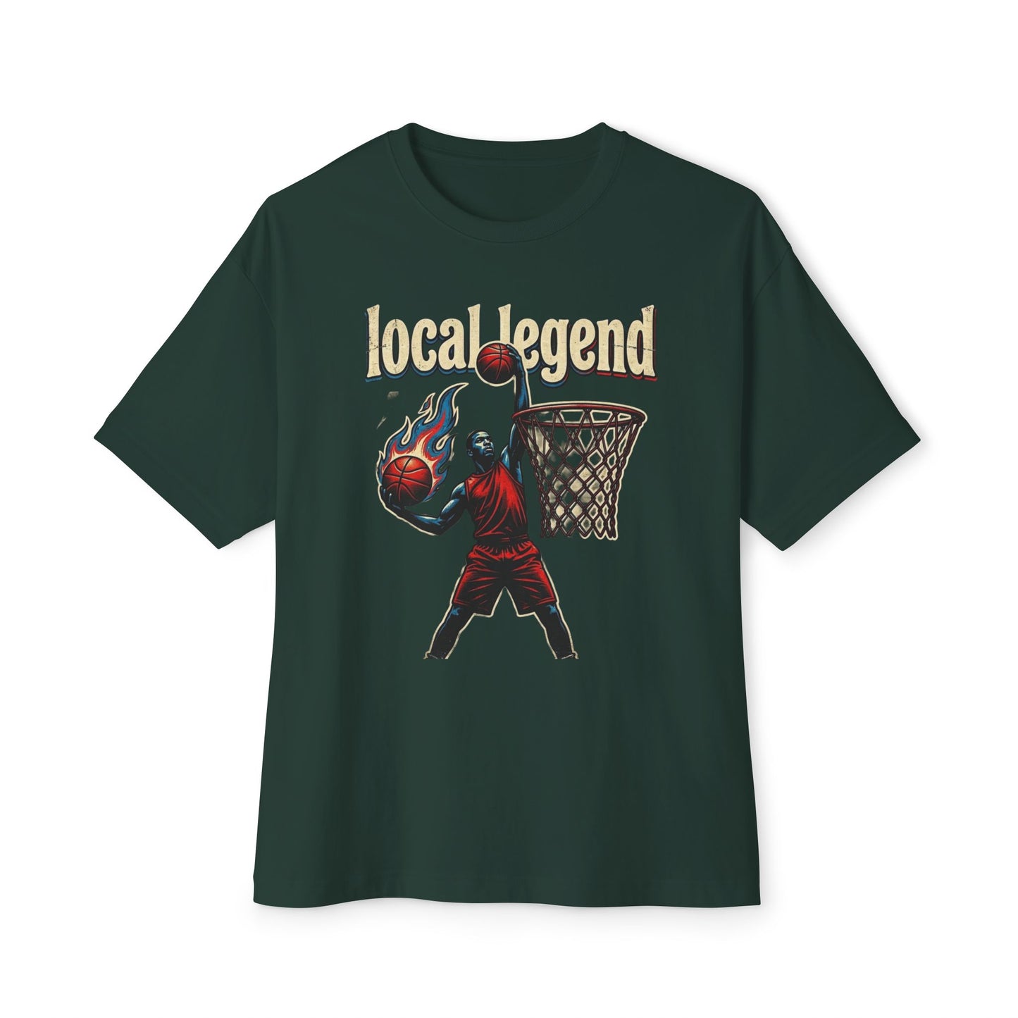 Local Legend Basketball Tee — Flaming Dunk Graphic Shirt