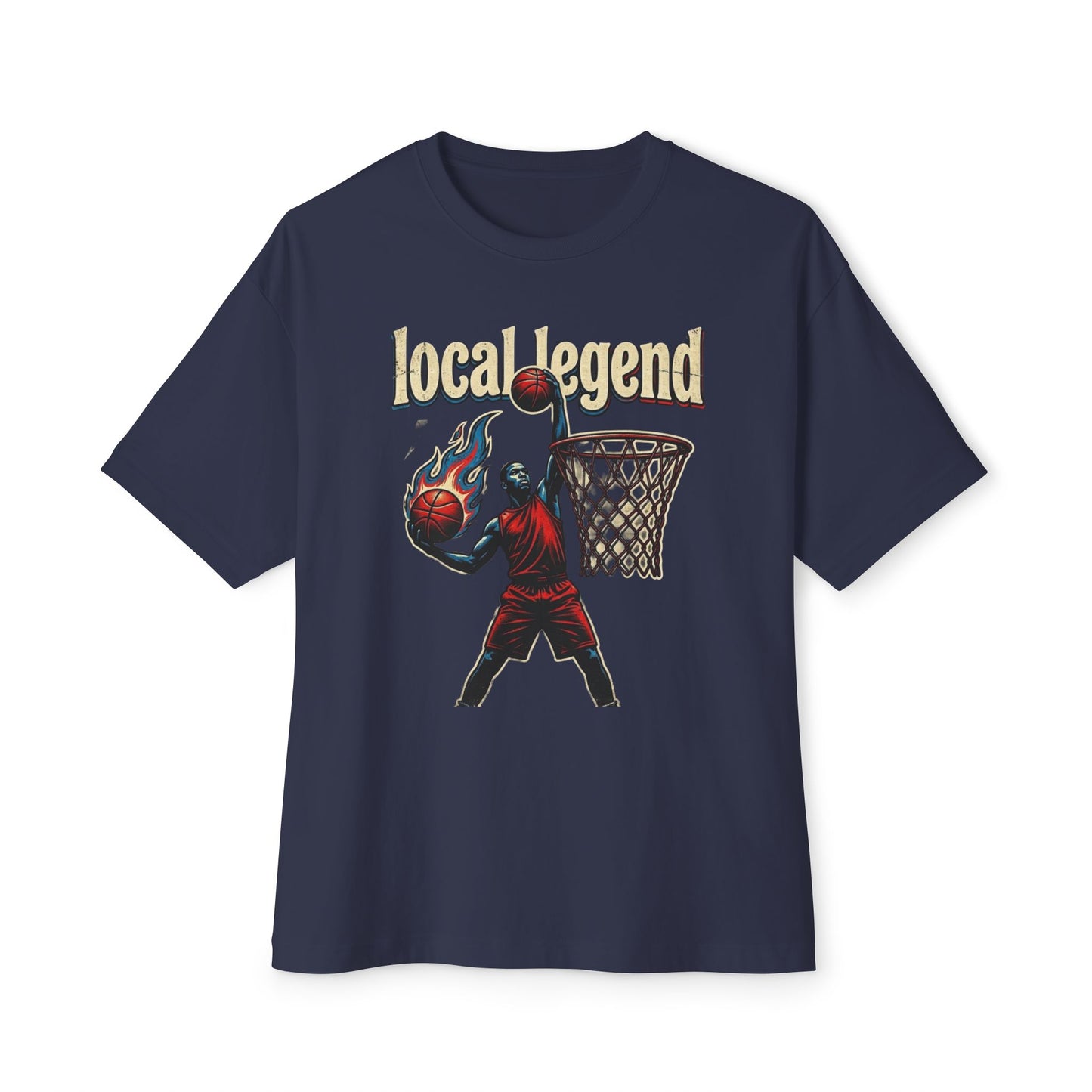 Local Legend Basketball Tee — Flaming Dunk Graphic Shirt