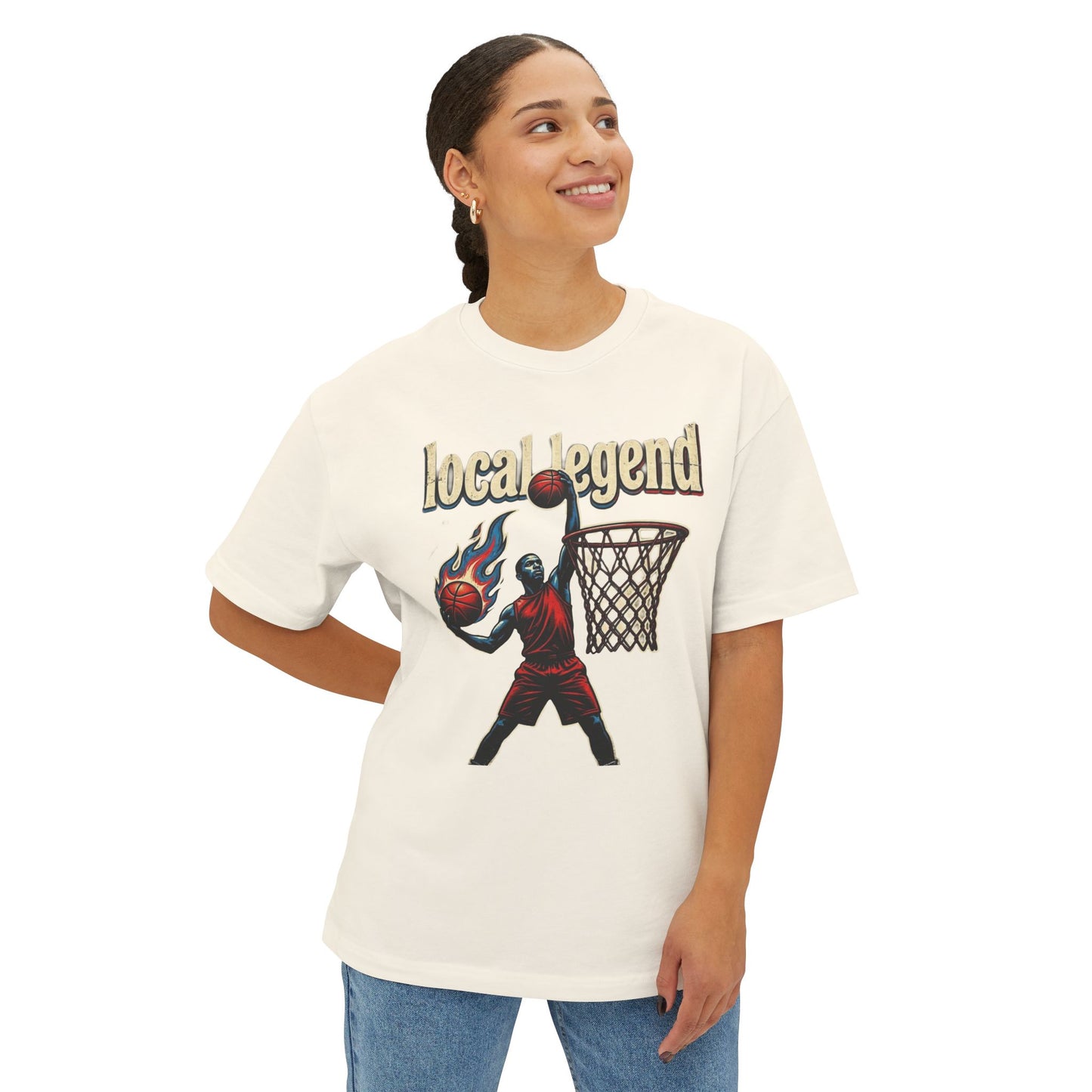Local Legend Basketball Tee — Flaming Dunk Graphic Shirt