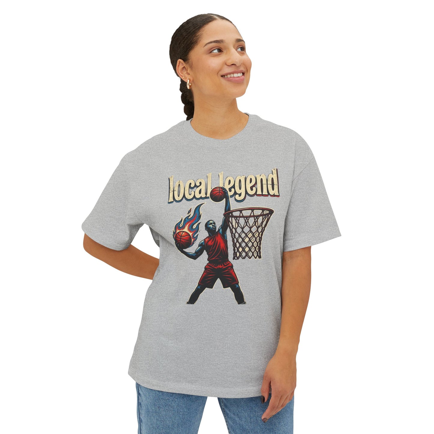 Local Legend Basketball Tee — Flaming Dunk Graphic Shirt