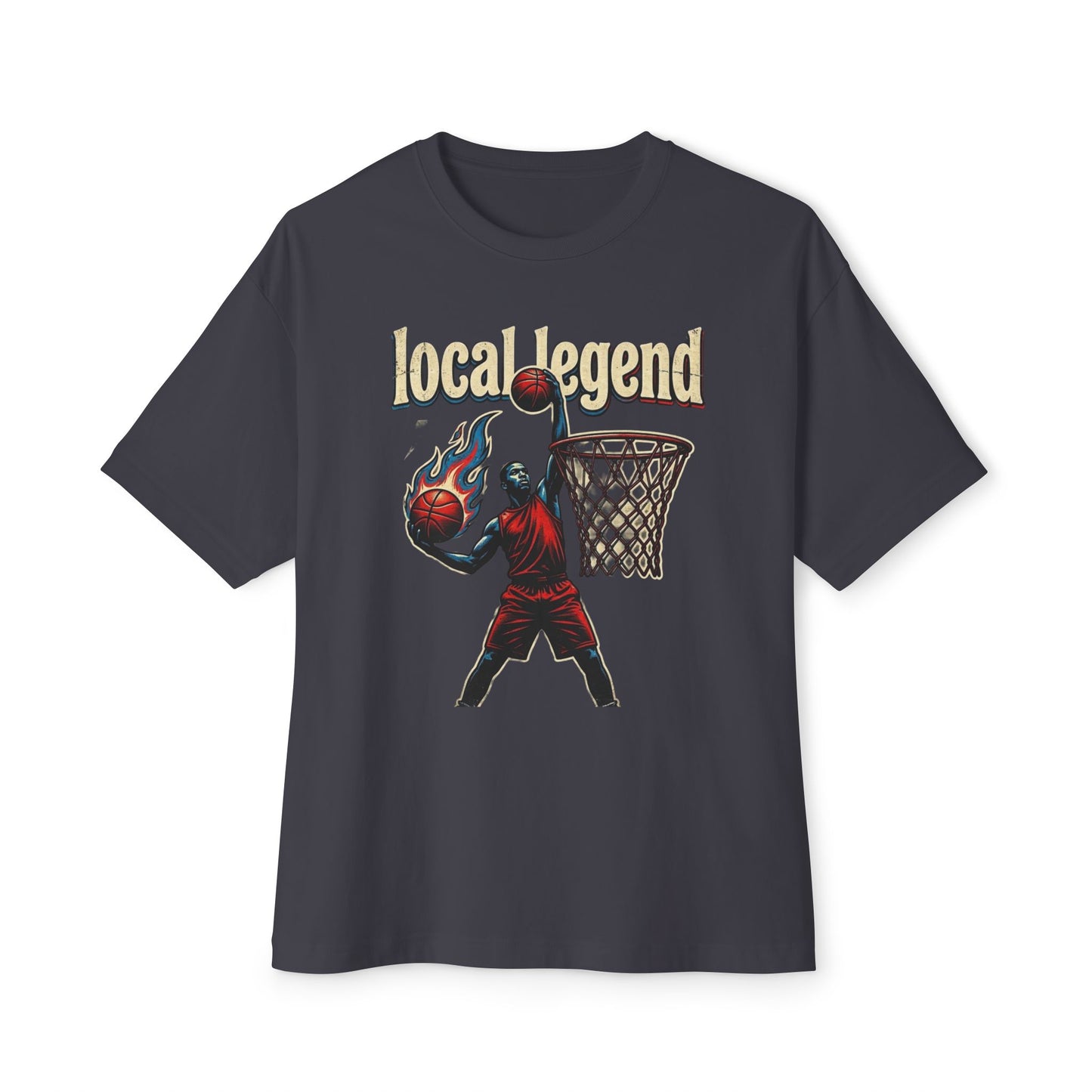 Local Legend Basketball Tee — Flaming Dunk Graphic Shirt