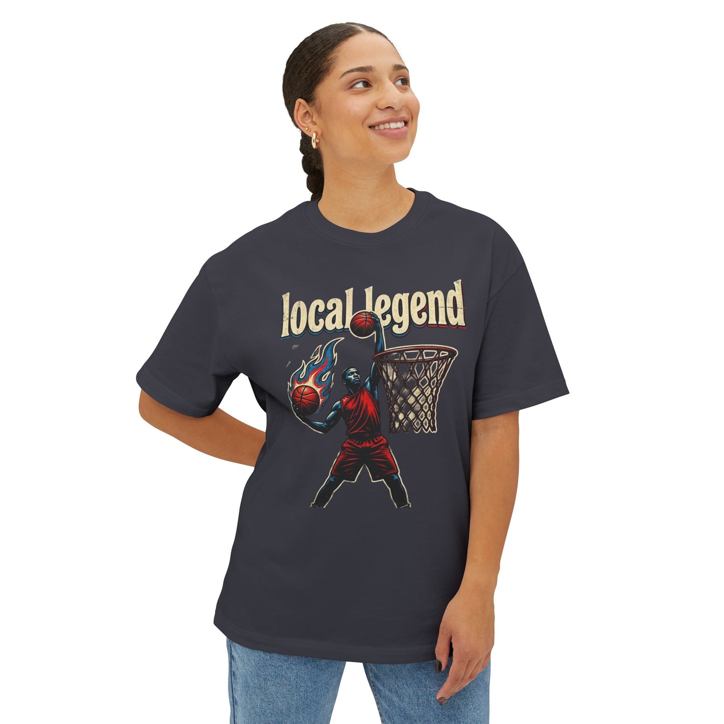 Local Legend Basketball Tee — Flaming Dunk Graphic Shirt