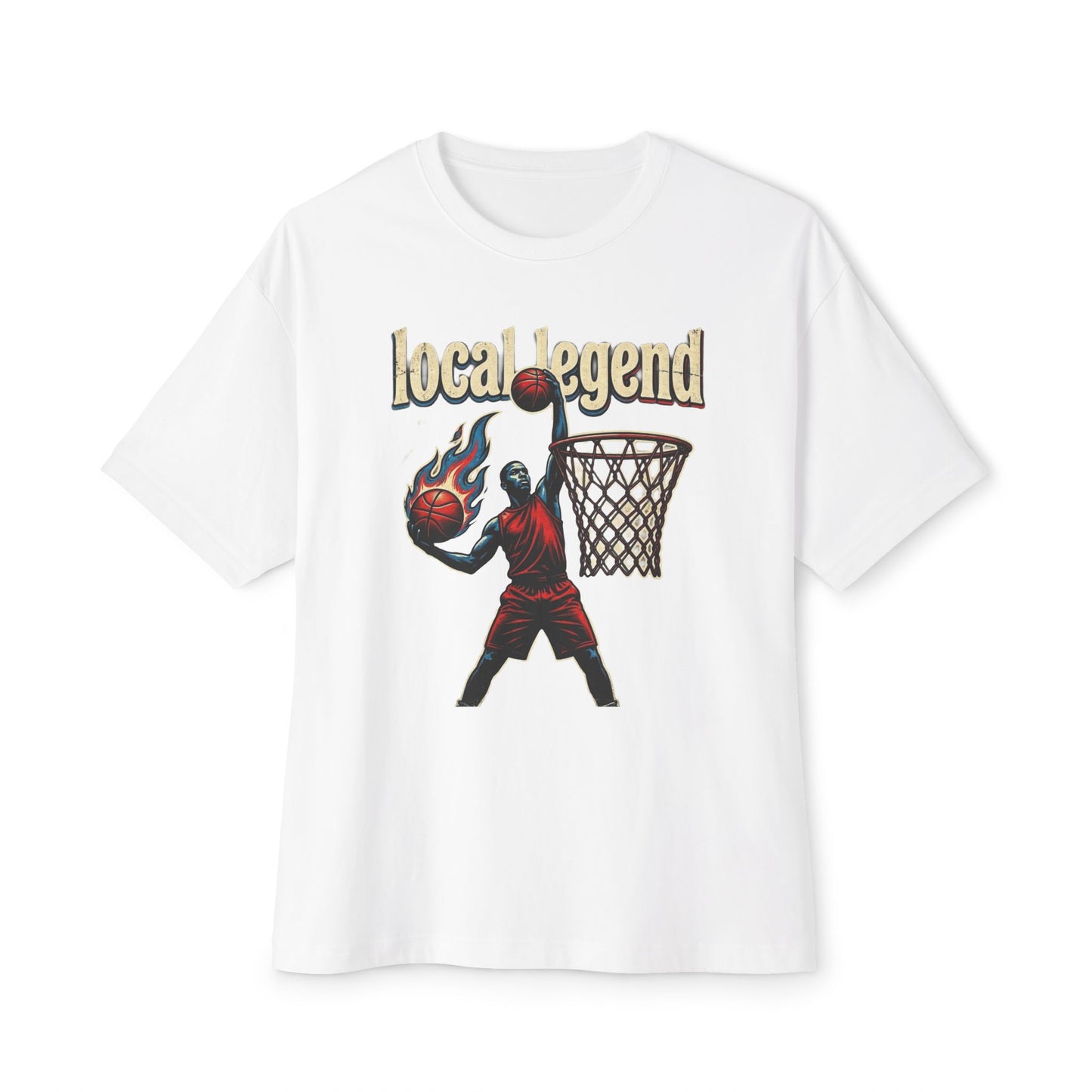 Local Legend Basketball Tee — Flaming Dunk Graphic Shirt