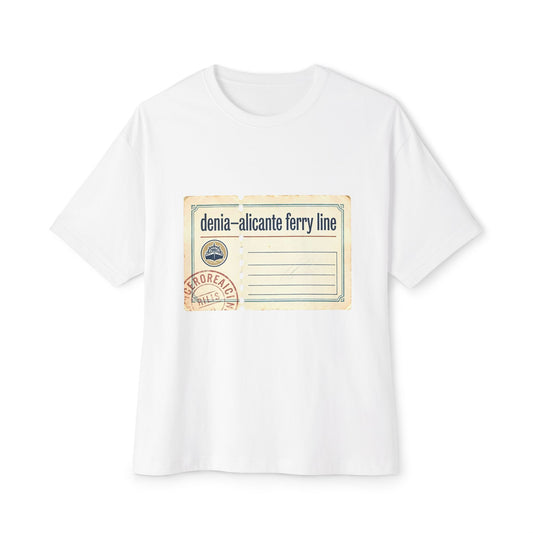 T-Shirt — Vintage 'denia-alicante ferry line' Passport Ticket Graphic Tee
