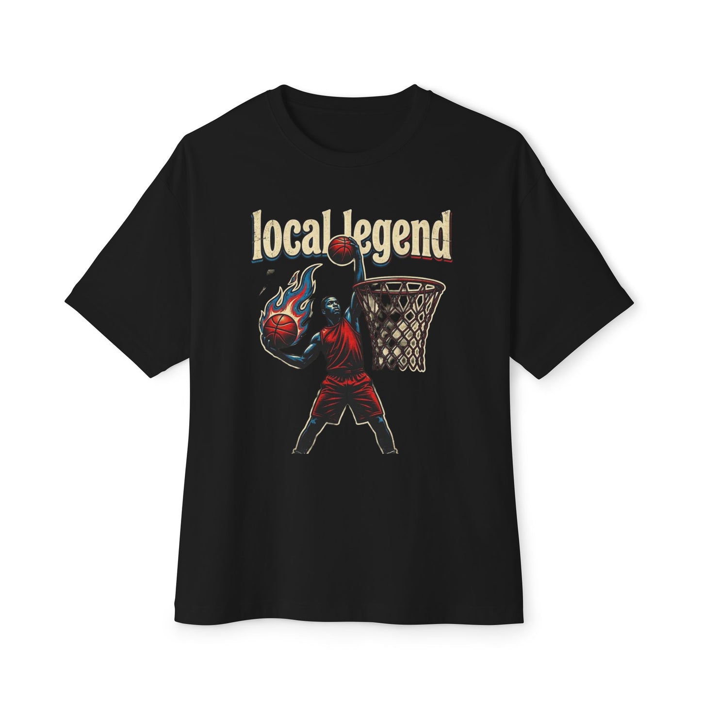 Local Legend Basketball Tee — Flaming Dunk Graphic Shirt